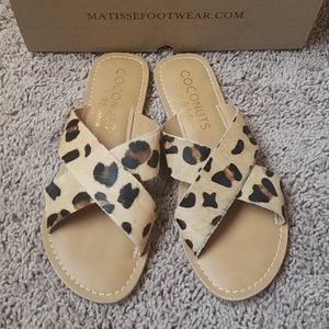COPY - Leopard print women's slip on sandals